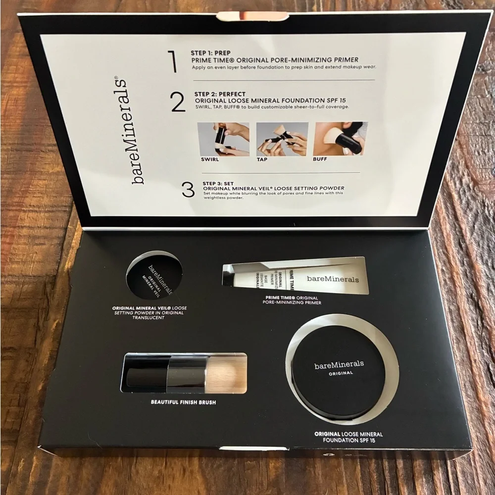 NEW Bare Minerals Original Get Started Kit primer veil foundation setting powder